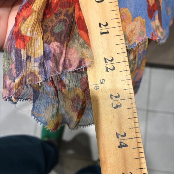 Zimmermann Blue Floral Lovelorn Fringe Halter jumpsuit Sz Small - Picture 10 of 12